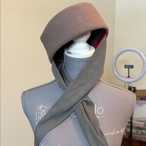 Elegant Women's Brown and Gray Hat